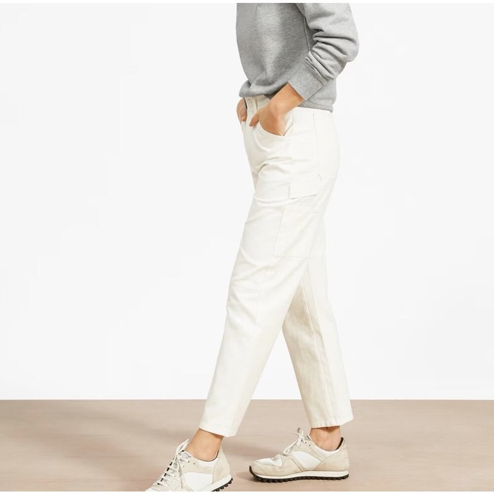 Everlane Women's Cream Flare & Wide Leg Jeans